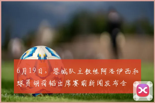 6月19日，蓉城队主教练阿洛伊西和球员胡荷韬出席赛前新闻发布会